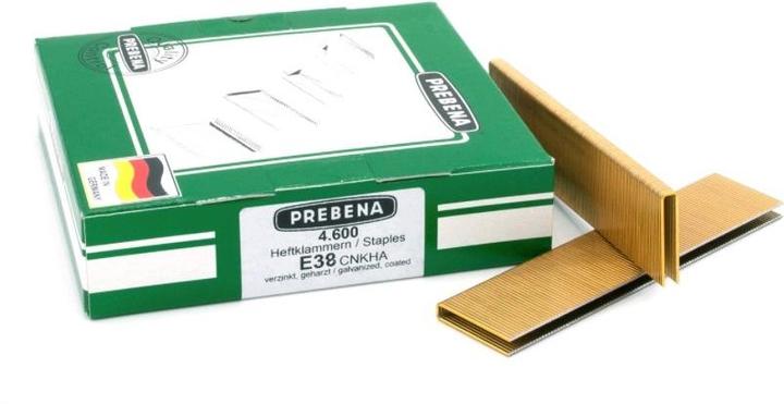 Produktbild Prebena Heftklammern verzinkt geharzt38 mm