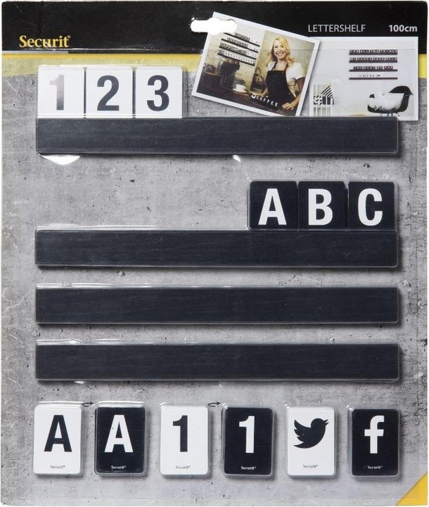 Produktbild Securit Buchstabenleiste schwarz (1.5 x 35.5 x 30 cm)