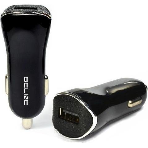 Beline Ład. sam. 1xUSB 1A czarna/black (only head), Auto Adapter, Schwarz