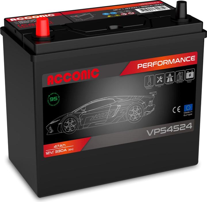 Immagine prodotto Acconic VP54524 Perfomance 47Ah Autobatterie 545 158 033 (47 Ah)