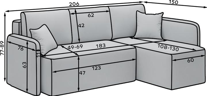 Produktbild ELTAP Hadson (3-Sitzer, Bettsofa, Ecksofa)