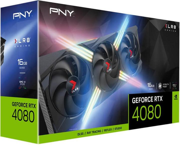 Produktbild PNY GeForce RTX 4080 16GB XLR8 Gaming VERTO EPIC-X RGB Triple Fan (16 GB)