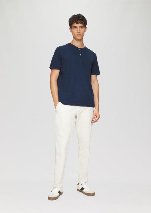 Produktbild S.Oliver T-Shirt Henley-Shirt mit Flammgarnstruktur (XL)