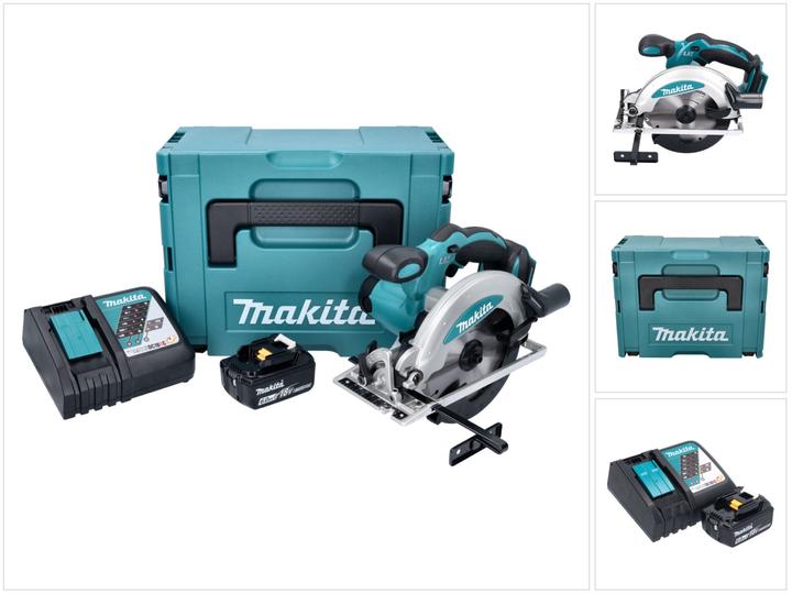 Produktbild Makita DSS 610 RG1J Akku Handkreissäge 18 V 165 mm + 1x Akku 6,0 Ah + Ladegerät + Makpac