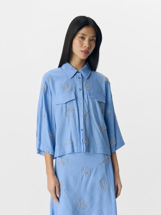 Produktbild Object Stickerei Crop-Bluse (42)