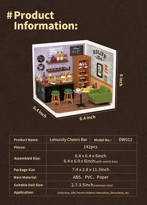 Immagine prodotto Robotime Leisurely Cheers Bar