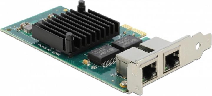 Actual product image Delock PCI Express x1 card 2 x RJ45 Gigabit LAN i350 (Ethernet)