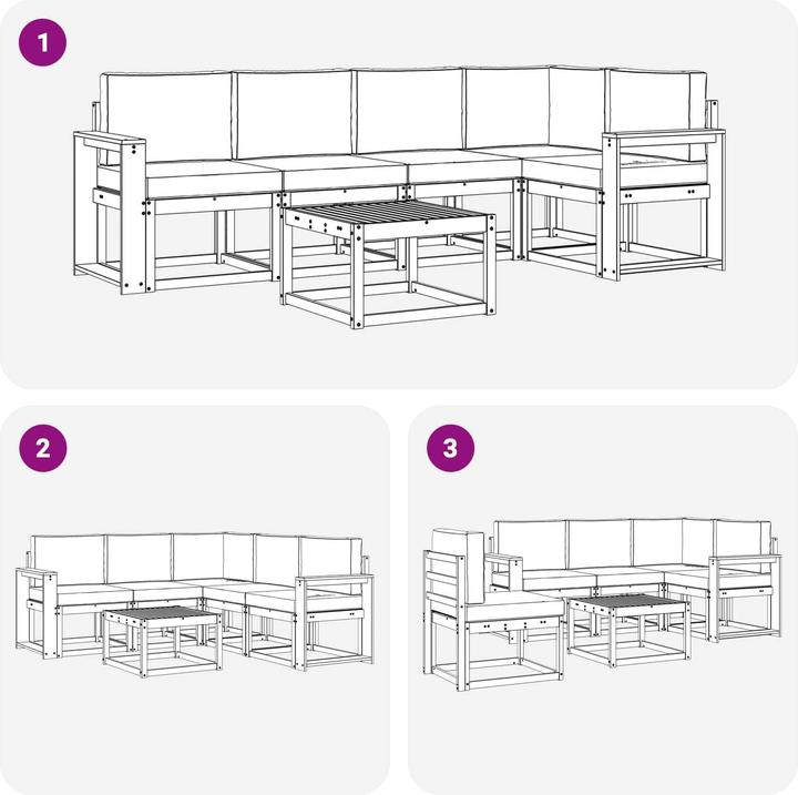 Produktbild vidaXL Outdoor-Sofa