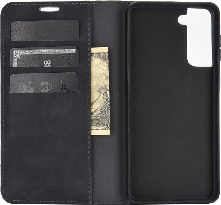 Image du produit Cover-Discount Galaxy S21 - Silky Stand Flip Case Cover noir (Samsung Galaxy S21)