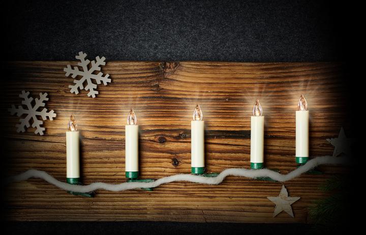 Image du produit Krinner Bougie de Noël à LED pour arbre de Noël - Ensemble de démarrage Superlight (12 x)