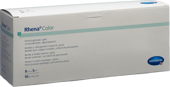 Actual product image Rhena Color elastic bandages 8cmx5m yellow open