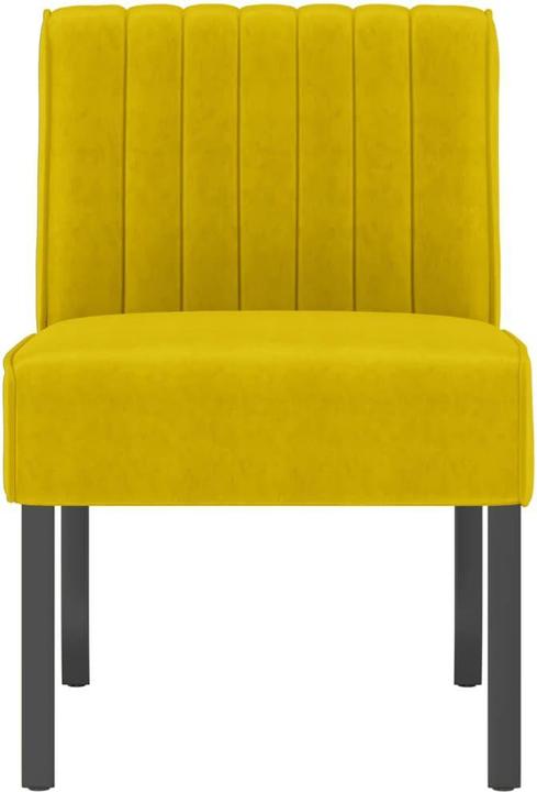 Actual product image vidaXL Polsterstuhl Gelb Samt