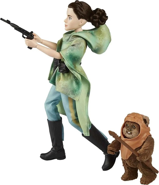 Actual product image Hasbro Star Wars Forces of Destiny Adventure Princess Leia & Wicket Figure 2-Pack (Endor Adventure)