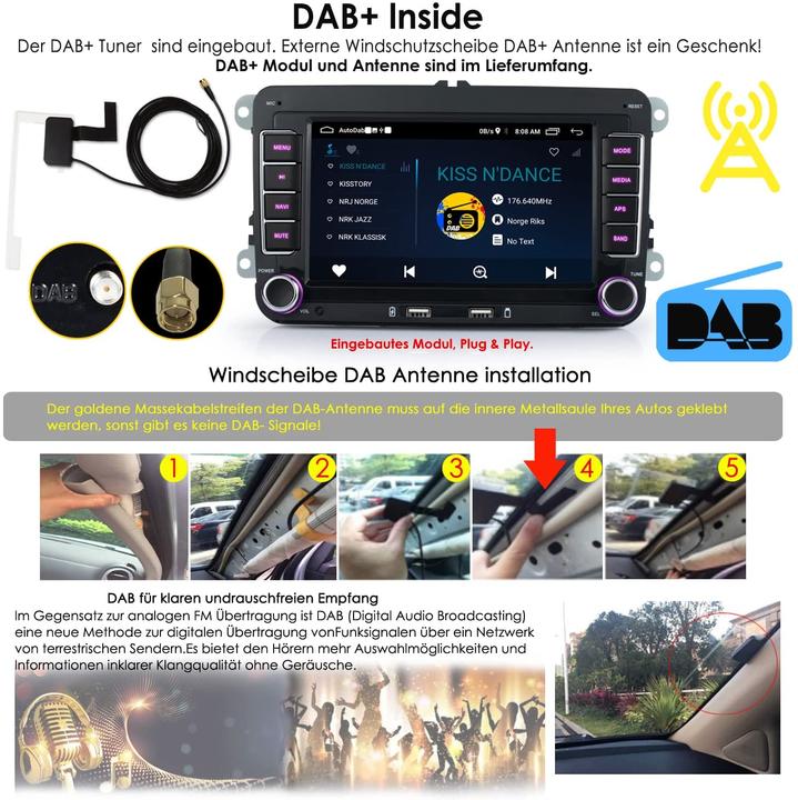 Produktbild Ifrego 7 Zoll Android 10.0 Autoradio