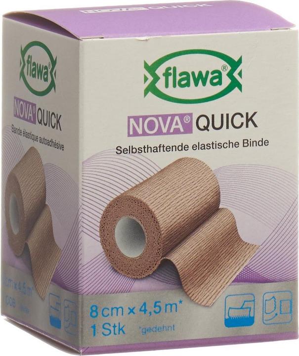 Produktbild Flawa Nova Quick kohäsive Reissbinde 8cmx4.5m hautfarbig