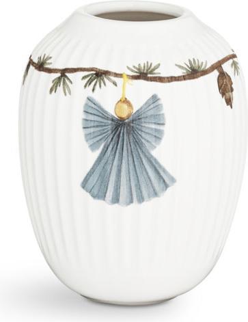 Actual product image Kähler Hammershøi Christmas Vase 10.5 cm - White With Deko (693208) (1 x, 10.5 x 8.5 cm)