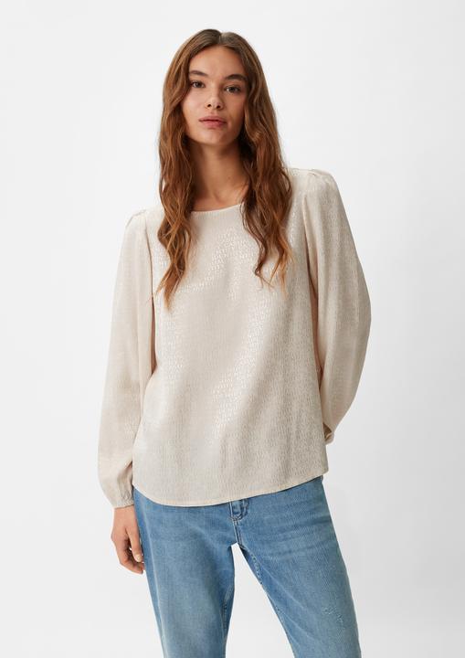 Image du produit Comma Bluse Jacquard-Bluse aus Viskose (44)