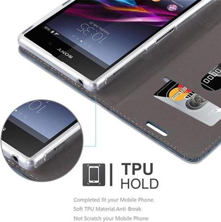 Produktbild Cadorabo Book Jeans Optik Cover (Sony Xperia Z1)