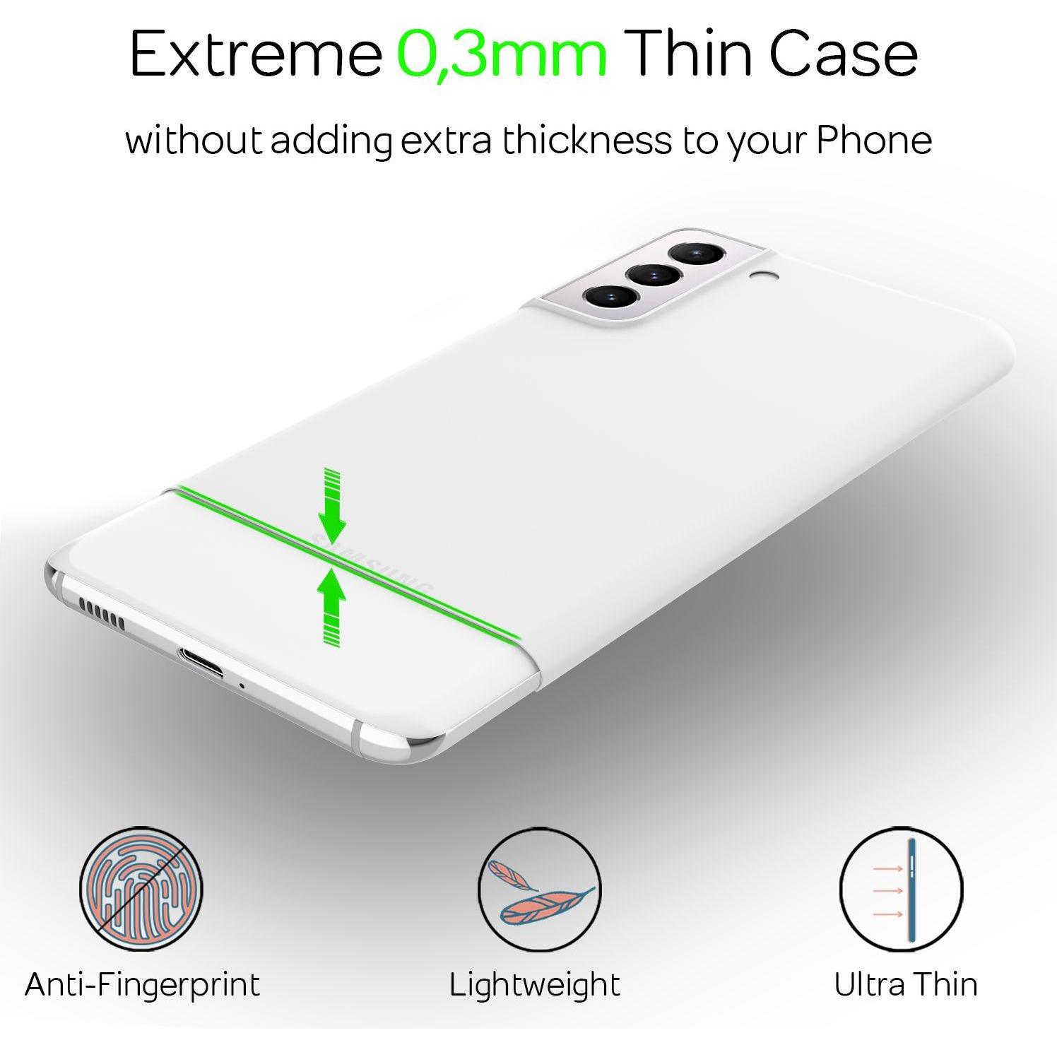 Thumbnail - Nalia Ultra Dünnes Hardcase (Samsung Galaxy S21), Smartphone Hülle, Weiss