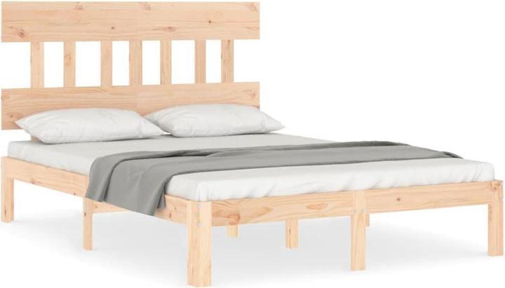 Produktbild vidaXL Massivholzbett mit Kopfteil 140x190 cm (140 x 190 cm)
