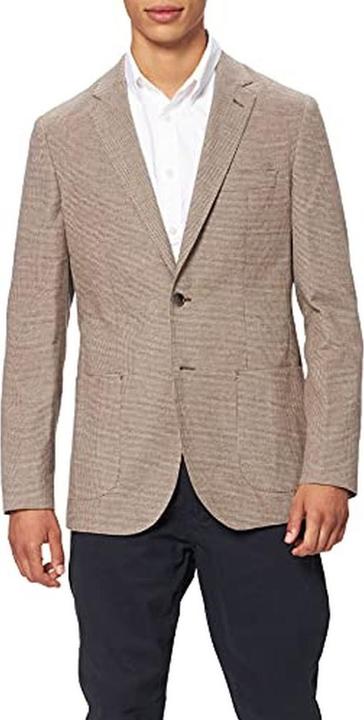 Hackett Stretch Flannel Puppytooth Unlined Blazer Shirt Jacket (34)