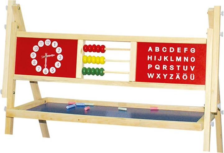 Image du produit Idena Tableau d'affichage magnétique 2 faces avec étagère blanc/vert 76x38x118cm