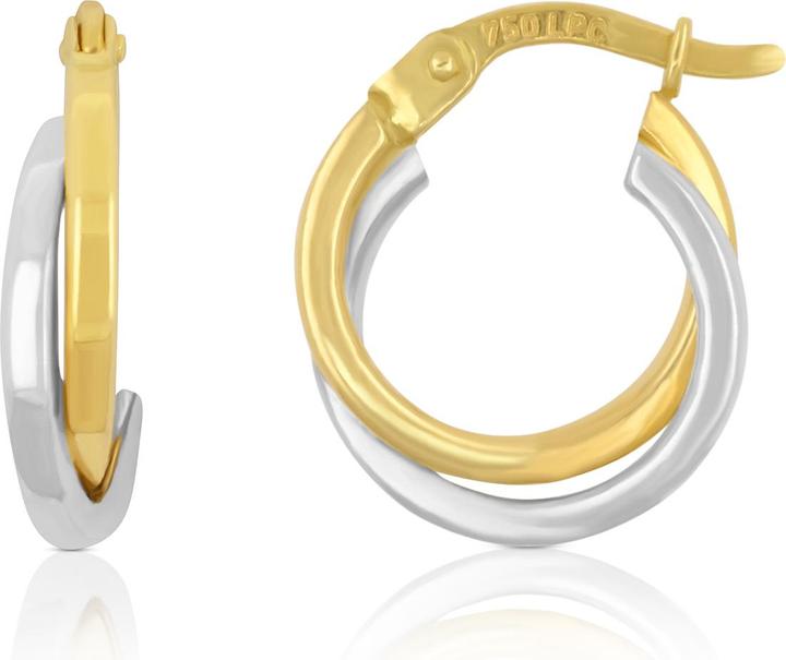 Image du produit Muau Créoles (750, Or blanc, Or jaune 18 K)