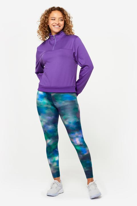 Image du produit Domyos Sweat-shirt femme manches longues col zippé - violet (M)