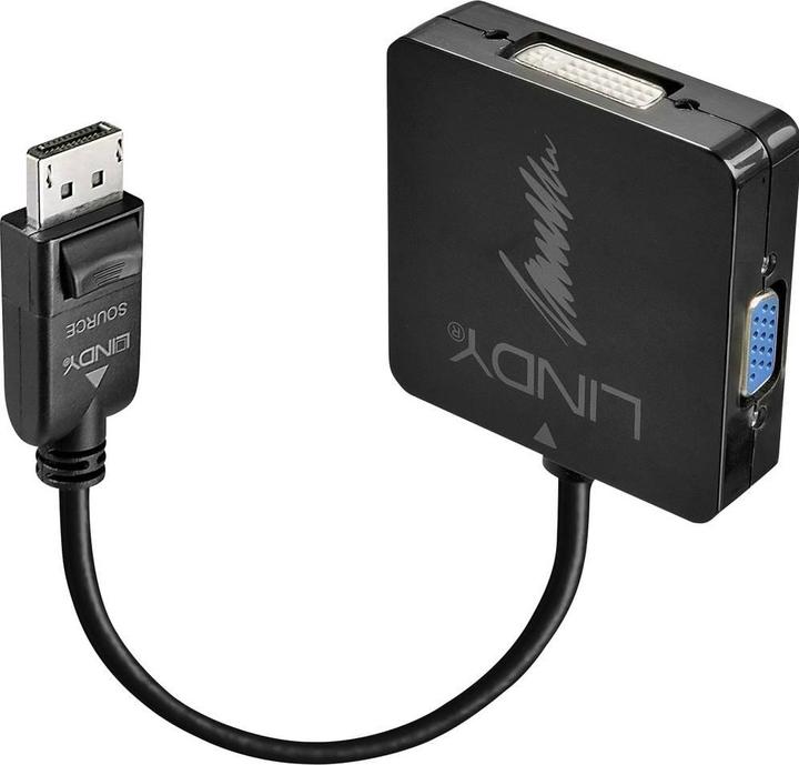 Productafbeelding Lindy DisplayPort naar (HDMI, DVI, VGA, 20 cm)