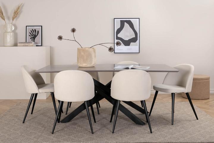 Actual product image Ebuy24 Piazza 22 dining set (7-piece) (Steel, Wood)
