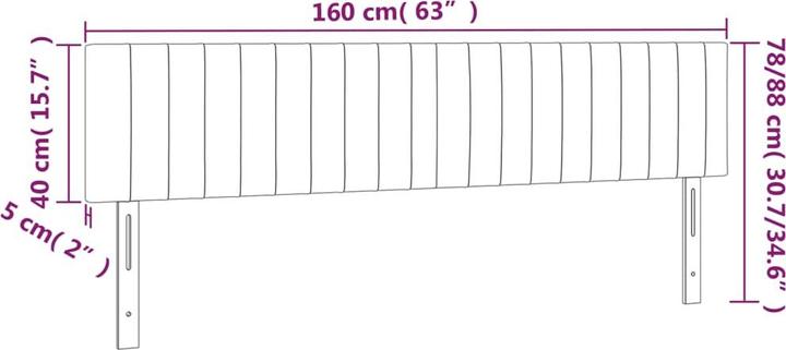 Image du produit vidaXL Lorelai (160 x 5 x 88 cm)