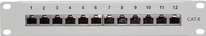 Produktbild LogiLink Netzwerk Patchpanel 6 12 Port grau