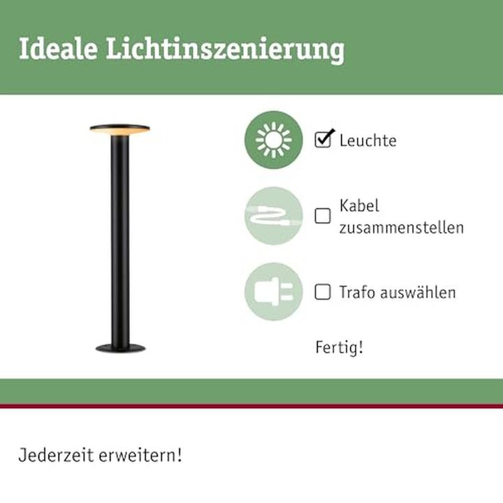 Actual product image Paulmann Bollard light Plate (500 lm, IP44)