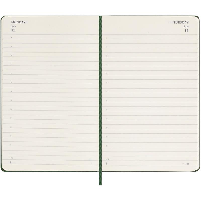 Thumbnail - Moleskine, Kalender, 12 Monate Tageskalender 2024, Large/A5, Myrtengrün (A5, Harter Einband, Englisch)
