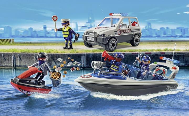 Actual product image No Name City action figure set 71570 Police chase on the water (71570, Playmobil City Action)