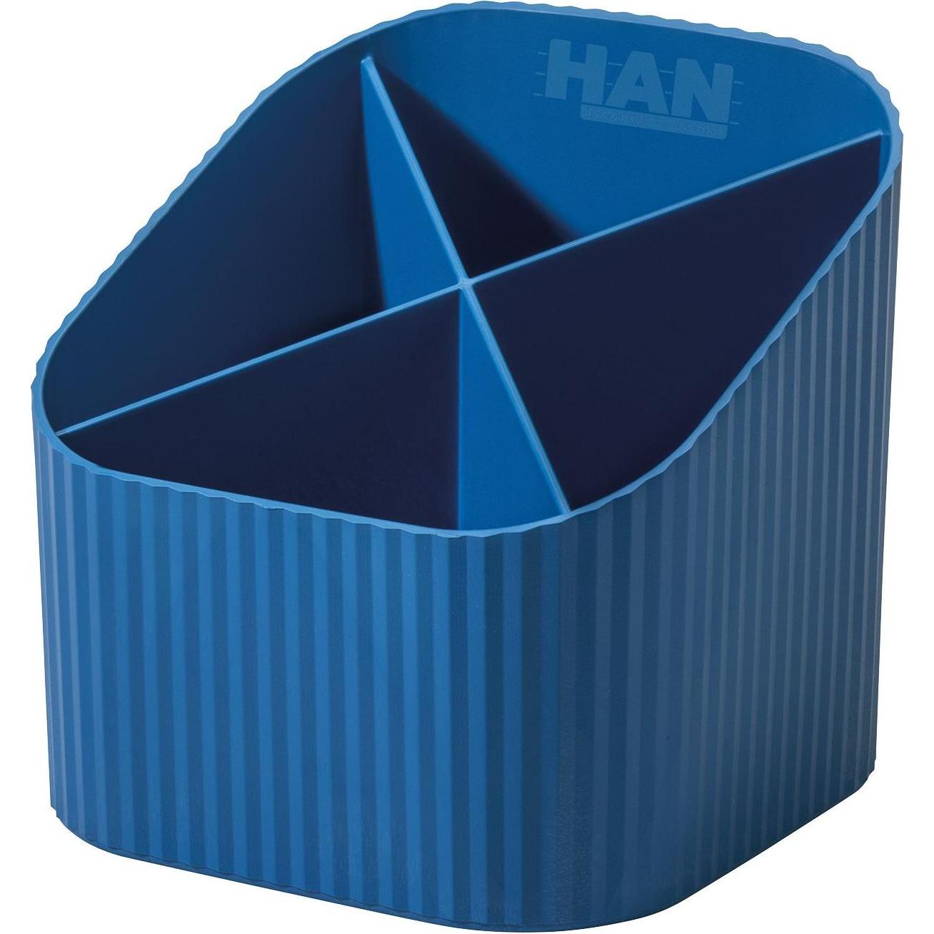 Han, Schreibtisch Accessoire, Schreibtischköcher KARMA, 4 Fächer, 80-100% Recyclingmaterial, öko