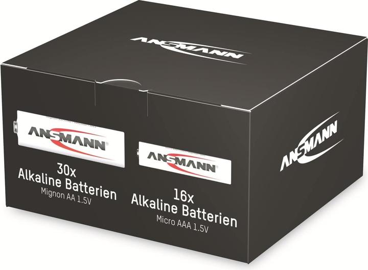 Produktbild Ansmann Batterie-Set, Alkaline, 46 Stück, 30x Mignon, 16x Micro (46 Stk., AA / LR6 / LR06 / Mignon / R6 / R14505, 2800 mAh)