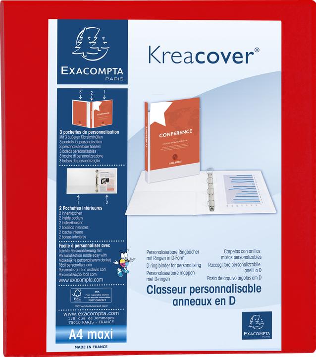 Immagine prodotto Exacompta Raccoglitori ad anelli (A4, 64 mm)