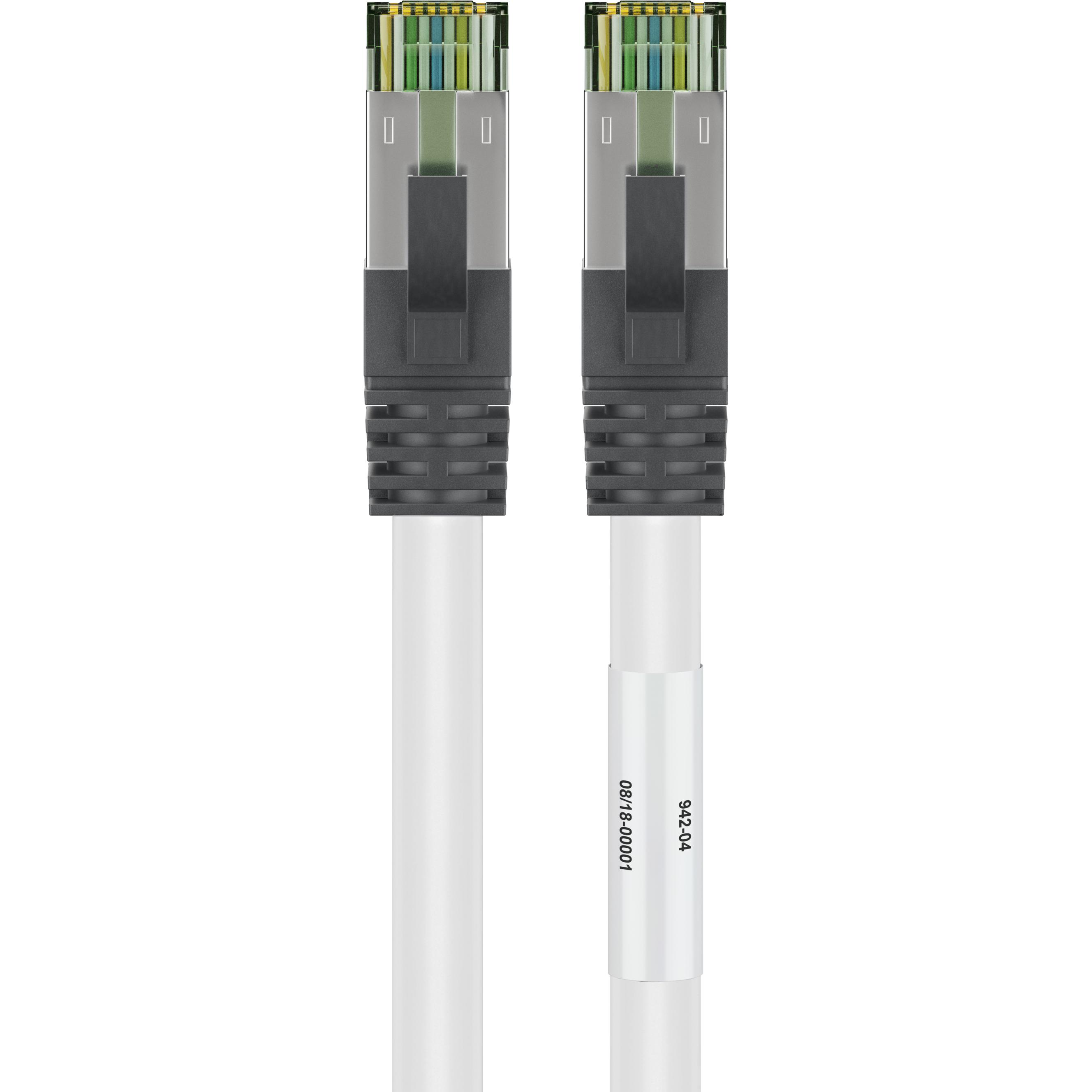 Goobay Netzwerkkabel (S/FTP, CAT8.1, 0.50 m), Netzwerkkabel