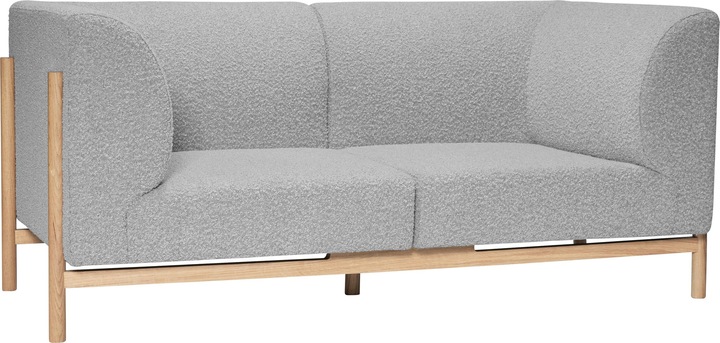 Produktbild Hübsch Moment Sofa 2 Sitzer Small Grau (2-Sitzer)