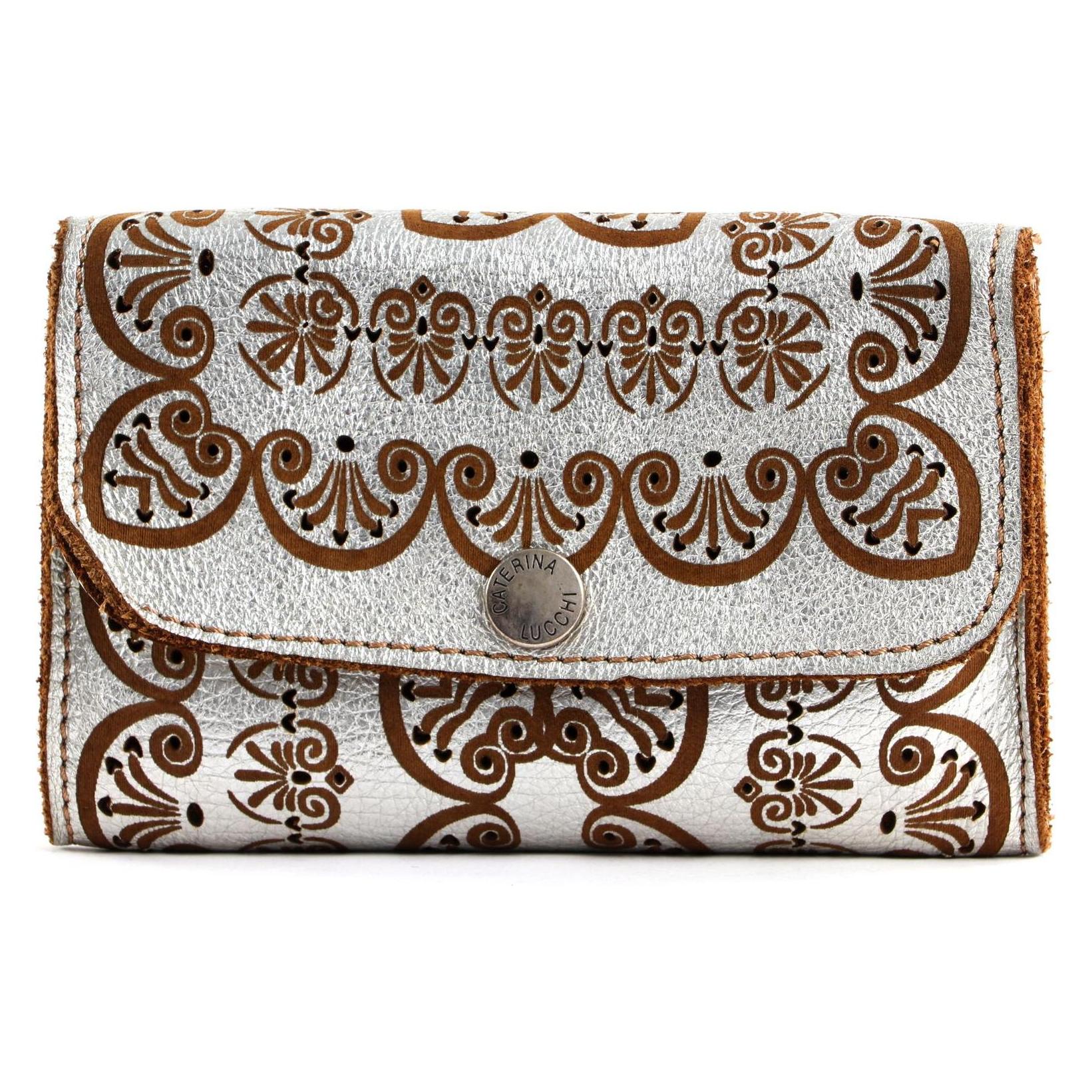 Caterina Lucchi, Damen, Portemonnaie, Peperomia Wallet + Pocket, Silber