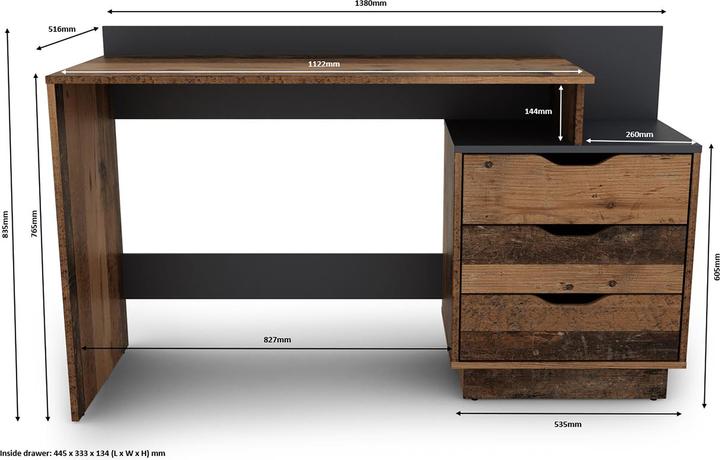 Image du produit ByLiving Belfast (138 x 51.50 x 83.50 cm)