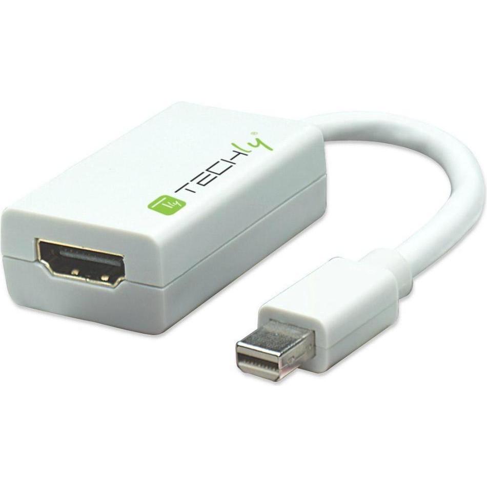Thumbnail - Techly Adapter MiniDP auf (HDMI, 15 cm), Data + Video Adapter, Weiss