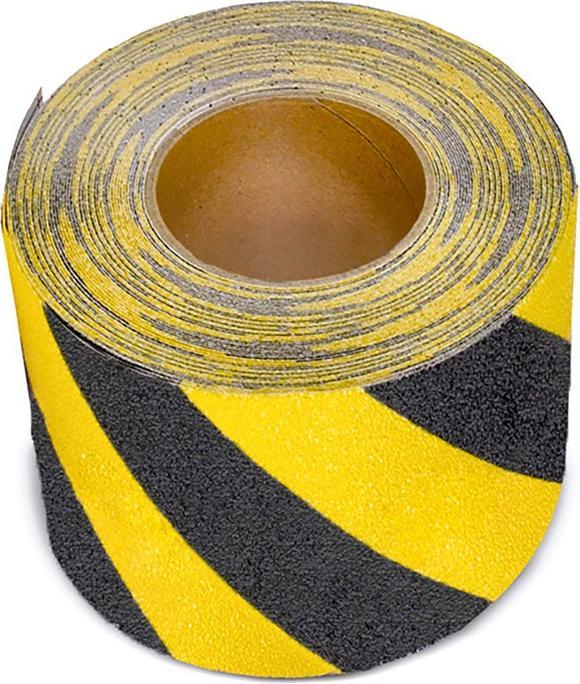 Produktbild Moravia Antirutsch 150 mm schwarz-gelb Selbstklebend, Rolle à 18 m (150 mm)