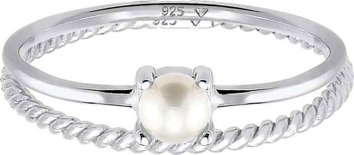 Immagine prodotto Elli Anello PREMIUM Set di anelli con perle ritorte in argento 925 (56, 925 Argento)