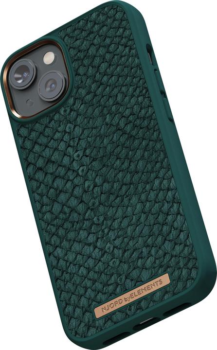 Produktbild Njord Hard-Cover Salm.Leather Magsafe Case green (Apple iPhone 14)