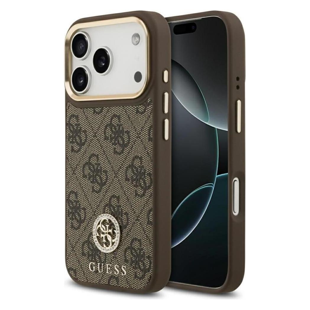 Guess - Hardcase 4G (GUHMP17LP4GRMDEW) - IPhone 17 Pro - Brown (Apple IPhone 17 Pro), Smartphone Hülle, Braun