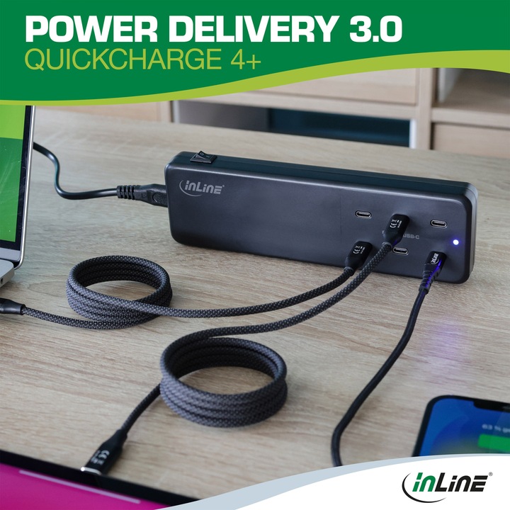 Image du produit InLine Bloc d'alimentation multiport (120 W)