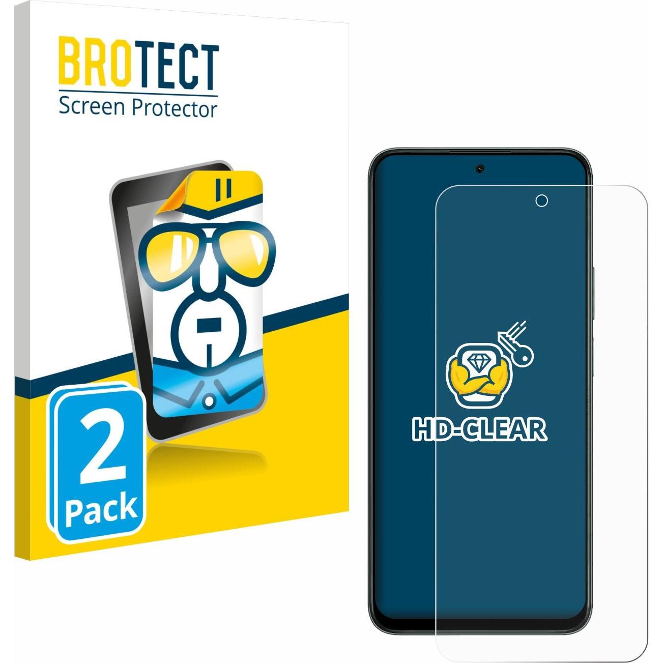 BROTECT Pellicola Trasparente (2 Pezzo/i, Realme X7 5G), Pellicola protettiva smartphone, Trasparente