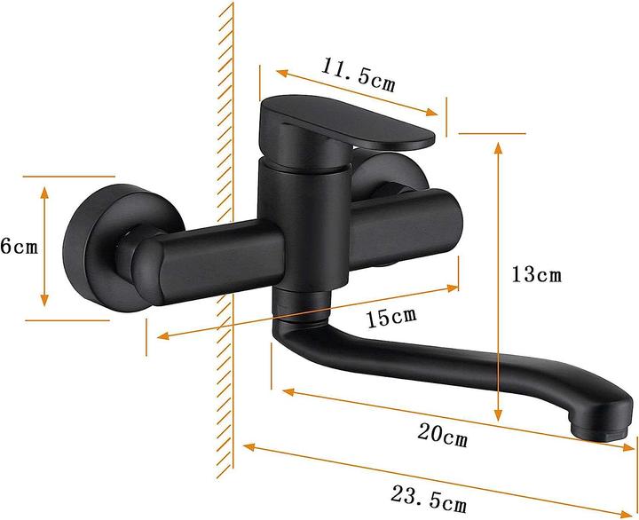 Robinet de baignoire HomeLava avec douchette ronde, en acier inoxydable brossé, mitigeur mural, robinet de douche de salle de bain - Bricolage